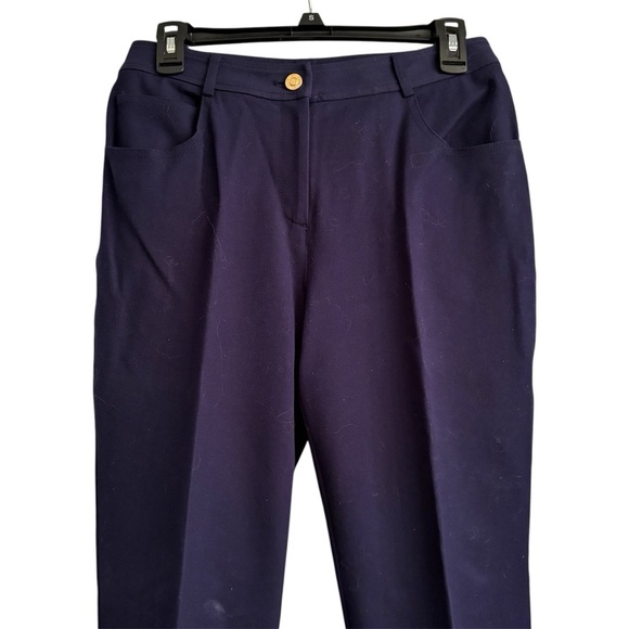 St. John Sport Navy Blue Straight Leg Casual Pant, Womens size 4 - Picture 4 of 12